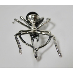 Broche Bruno da Rocha mier zwart zilver