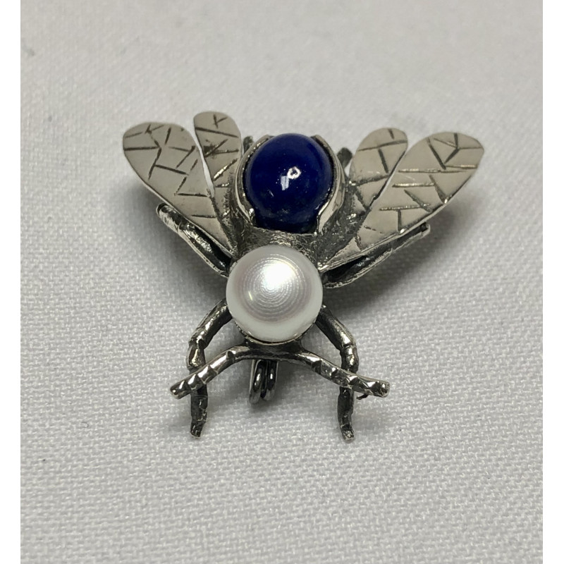 Broche Bruno Da Rocha Vlieg Lapis Lazuli Parel