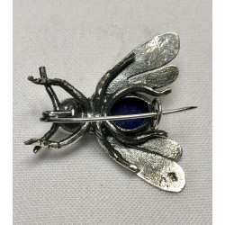 Broche Bruno da Rocha vlieg Lapis Lazuli / parel