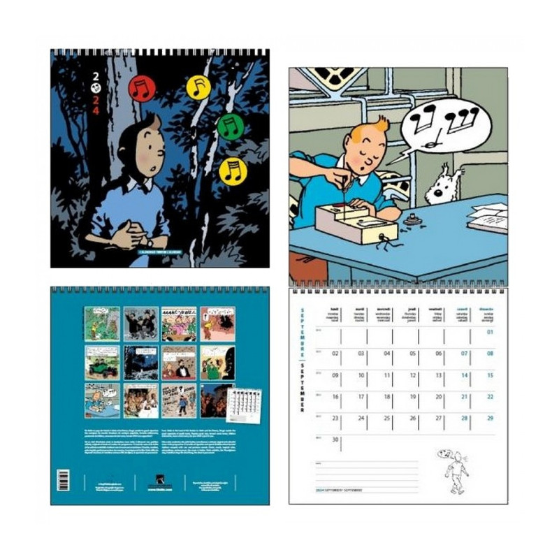 Pre-Order 2024 Wandkalender Kuifje en de muziek 30x30cm (24463)